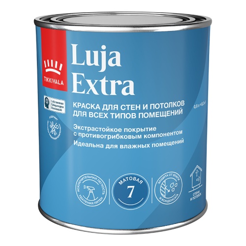 Tikkivala Luja 7 EXTRA матовая краска для влажных помещений Tikkivala Luja 7 EXTRA матовая краска для влажных помещений