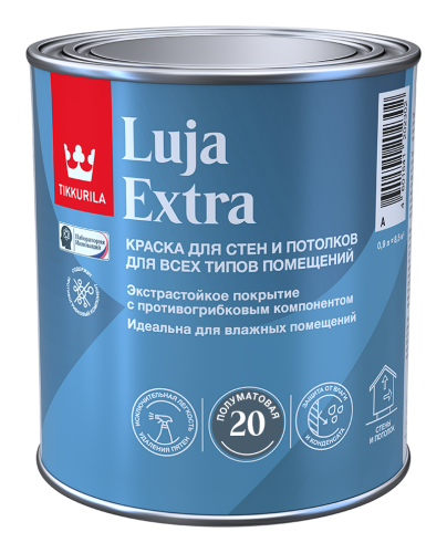 Tikkivala Luja 20 EXTRA / Тиккивала Луя 20 EXTRA полуматовая краска для влажных помещений