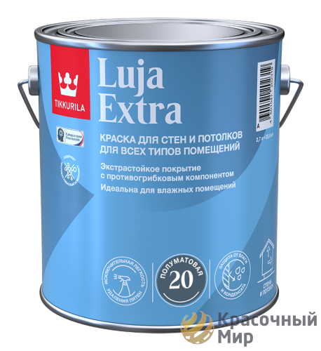 Tikkurila Luja 20 EXTRA / Тиккурила Луя 20 EXTRA полуматовая краска для влажных помещений
