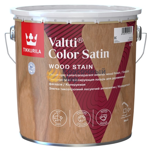 Tikkurila Valtti Color Satin / Тиккурила Валтти Колор Сатин лессирующий антисептик для дерева