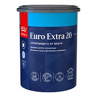 Tikkivala Euro Extra 20 / Тиккурила Евро Экстра 20 полуматовая краска для влажных помещений