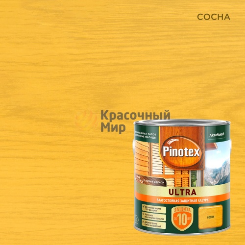 Pinotex Ultra / Пинотекс Ультра антисептик для древесины тиксотропный с УФ фильтром