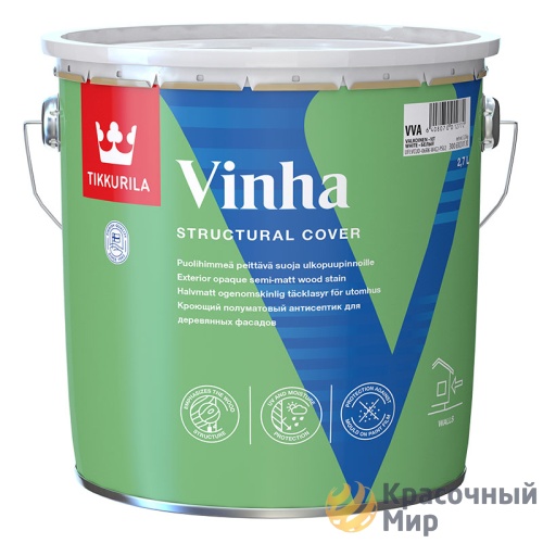 Tikkurila Vinha / Тиккурила Винха кроющий антисептик для древесины водорастворимый