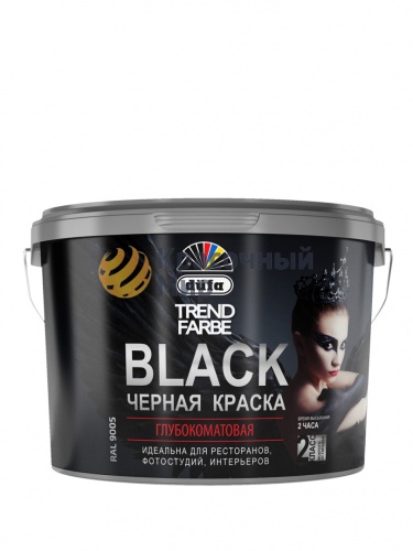 Dufa Trend Farbe Black / Дюфа Тренд Фарбе Блэк Краска для стен и потолков водно-дисперсионная матовая черная