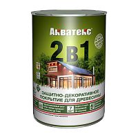 АКВАТЕКС 2 в 1 защитно декоративное покрытие для дерева полуматовое