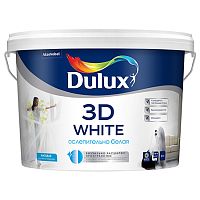 Водно-дисперсионная краска Dulux 3D White | Дюлакс 3Д Ослепительно белая краска с частицами мрамора