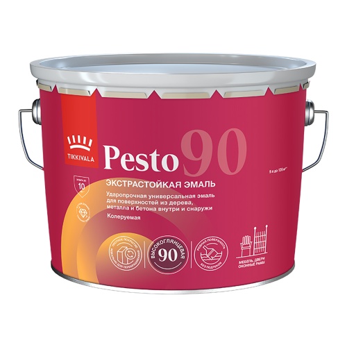 Tikkurila Euro Pesto 90 / Тиккурила Песто 90 эмаль алкидная для внутренних работ глянцевая
