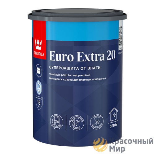 Tikkurila Euro Extra 20 / Тиккурила Евро Экстра 20 полуматовая краска для влажных помещений