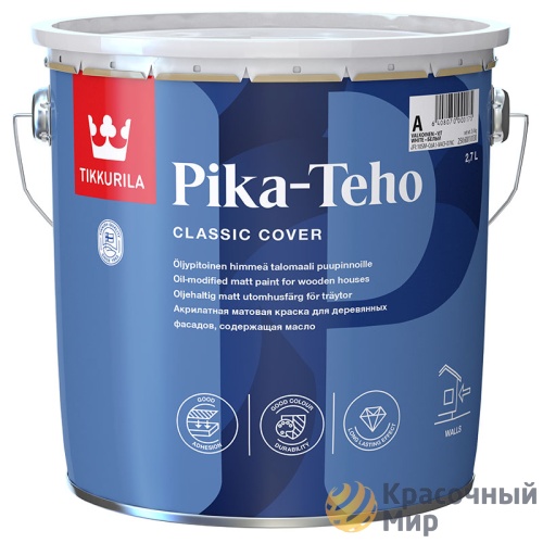 Tikkurila Pika Teho / Тиккурила Пика Техо водорастворимая фасадная краска для дерева