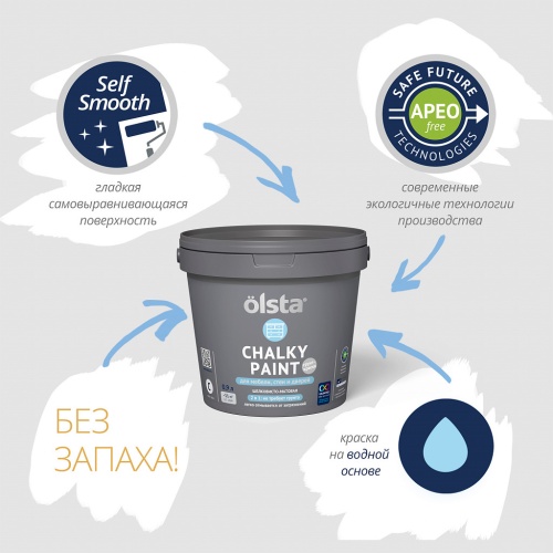 Краска CHALKY PAINT краска для мебели стен и дверей фото 6 Краска CHALKY PAINT краска для мебели стен и дверей фото 6