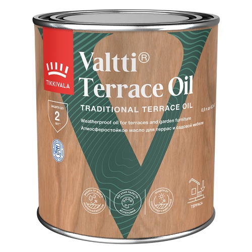 TIKKIVALA (TIKKURILA) VALTTI TERRACE OIL / ТИККИВАЛА ВАЛТТИ ТЕРРАС ОЙЛ масло для террас TIKKIVALA (TIKKURILA) VALTTI TERRACE OIL / ТИККИВАЛА ВАЛТТИ ТЕРРАС ОЙЛ масло для террас